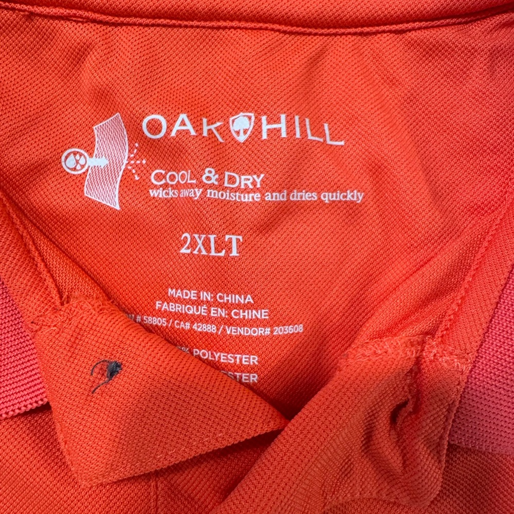 Vibrant Orange Performance Polo Shirt - Picture 2 of 5